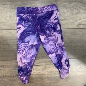 Champion Purple Active Leggings Keyhole detail